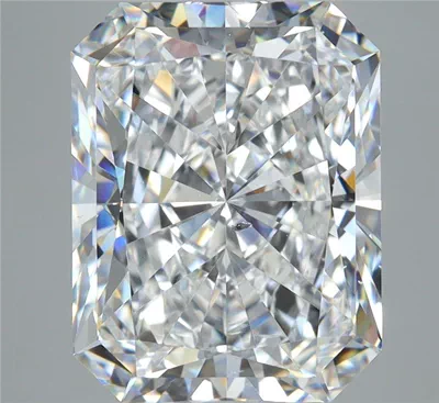 5.10ct D SI2 Rare Carat Ideal Cut Radiant Diamond