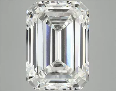 12.85ct F VVS2 Rare Carat Ideal Cut Emerald Lab Grown Diamond