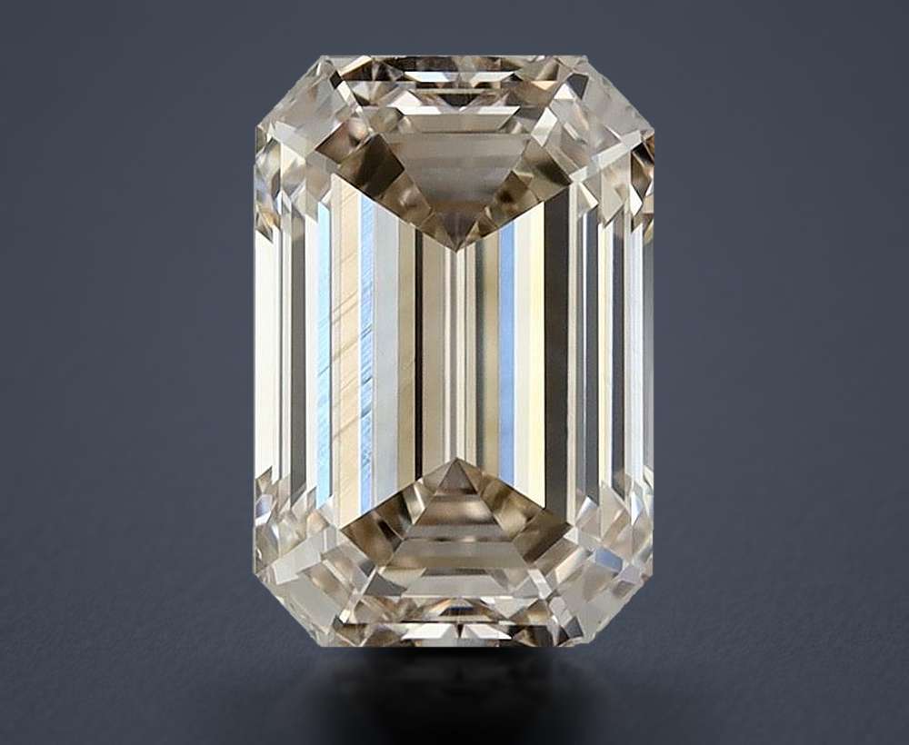 0.56ct K VVS2 Rare Carat Ideal Cut Emerald Diamond