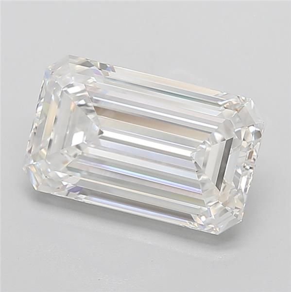 7.52ct F VVS2 Rare Carat Ideal Cut Emerald Lab Grown Diamond