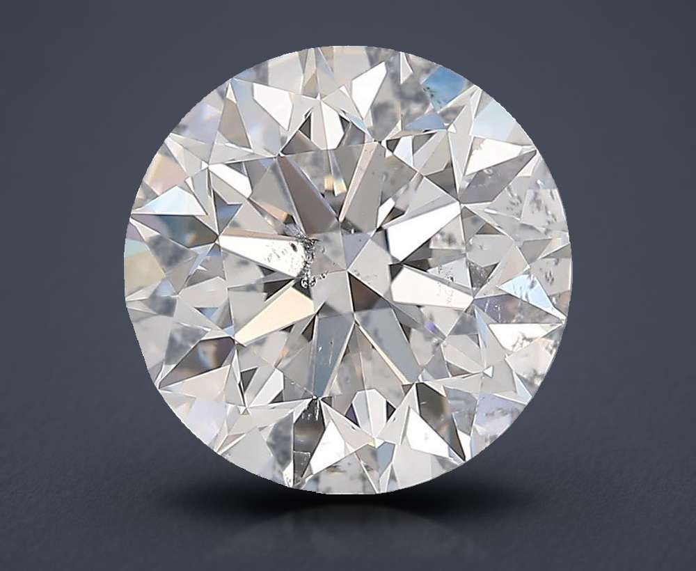 2.83ct E SI2 Rare Carat Ideal Cut Round Diamond