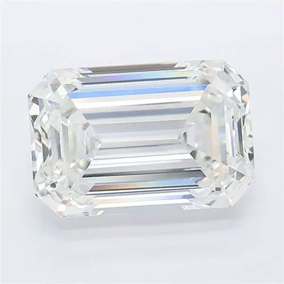 4.55ct F VVS2 Rare Carat Ideal Cut Emerald Lab Grown Diamond