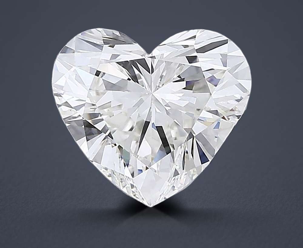 5.04ct G VVS2 Rare Carat Ideal Cut Heart Lab Grown Diamond