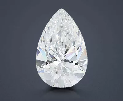1.38ct D VS2 Rare Carat Ideal Cut Pear Lab Grown Diamond