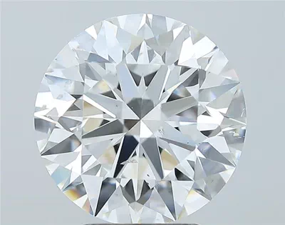 4.01ct F SI2 Rare Carat Ideal Cut Round Diamond