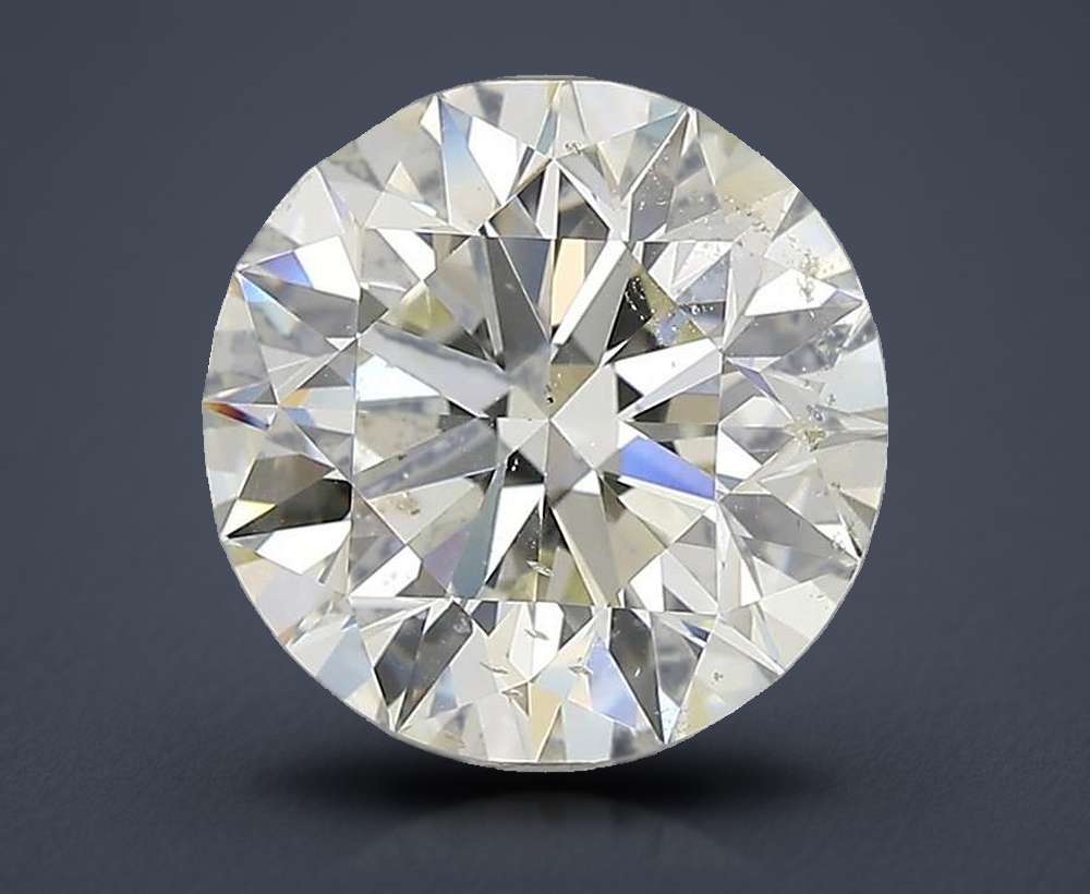 3.01ct J SI1 Excellent Cut Round Diamond