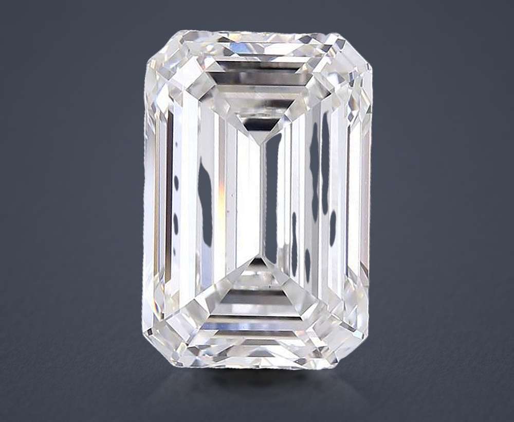 11.87ct F VS1 Rare Carat Ideal Cut Emerald Lab Grown Diamond