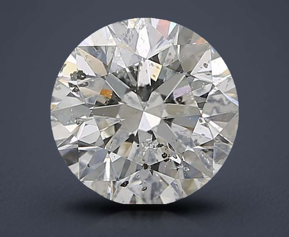2.51ct G SI2 Rare Carat Ideal Cut Round Diamond