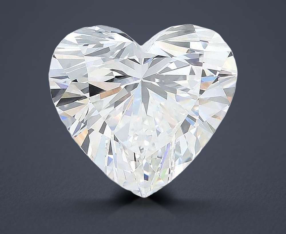 7.06ct F VVS2 Rare Carat Ideal Cut Heart Lab Grown Diamond