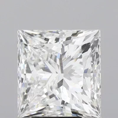 5.49ct F VS1 Rare Carat Ideal Cut Princess Lab Grown Diamond