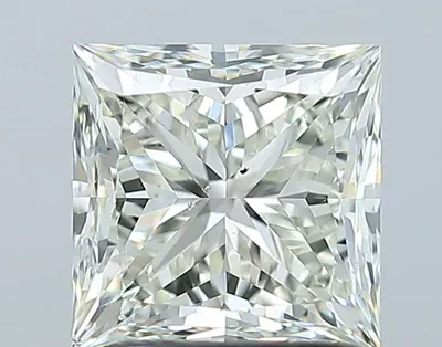 1.63ct K SI1 Rare Carat Ideal Cut Princess Diamond