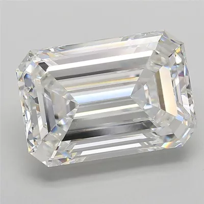 14.34ct F VVS2 Rare Carat Ideal Cut Emerald Lab Grown Diamond