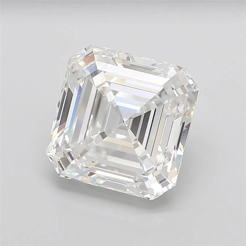 9.81ct F VVS2 Rare Carat Ideal Cut Asscher Lab Grown Diamond