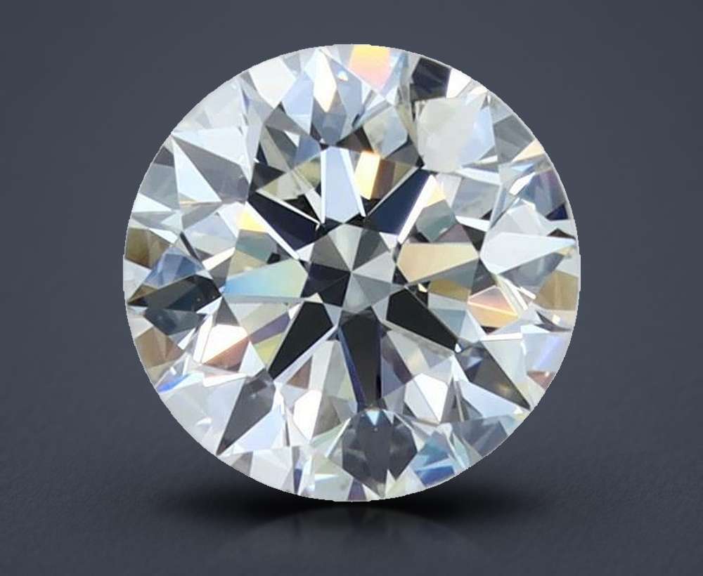 2.06ct K VVS2 Rare Carat Ideal Cut Round Diamond