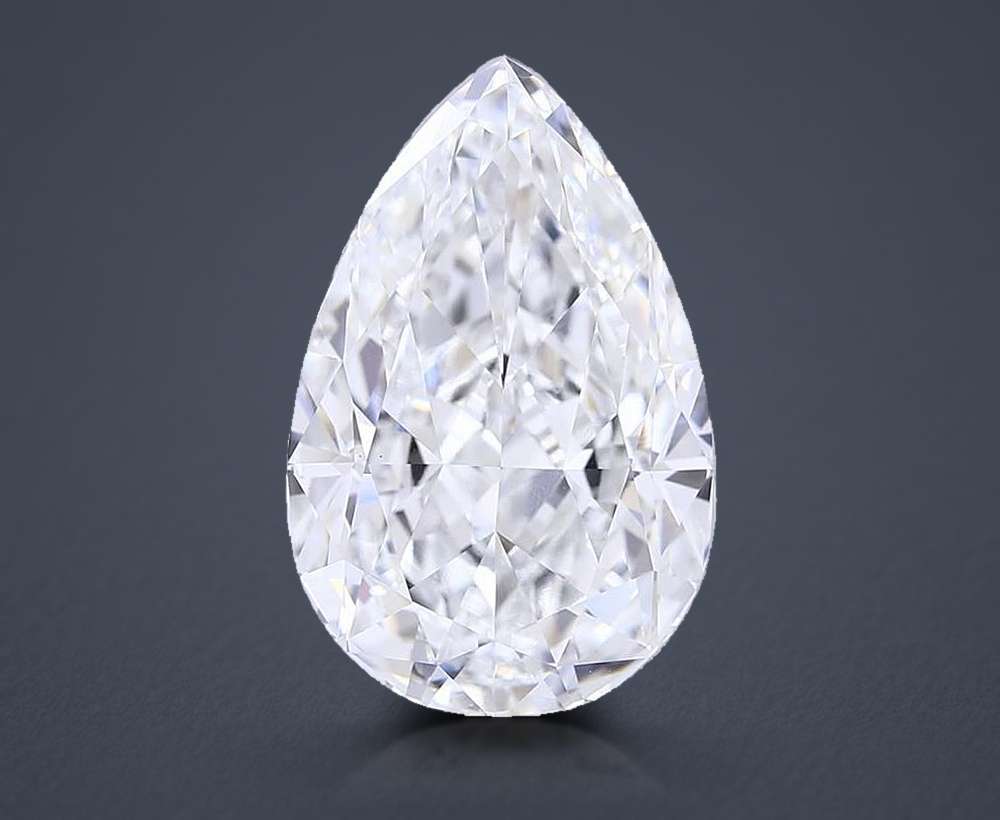 15.09ct F VVS2 Rare Carat Ideal Cut Pear Lab Grown Diamond