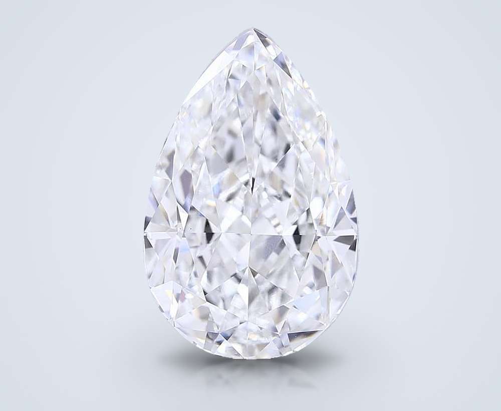 15.09ct F VVS2 Rare Carat Ideal Cut Pear Lab Grown Diamond