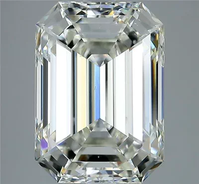 5.03ct J SI1 Rare Carat Ideal Cut Emerald Diamond