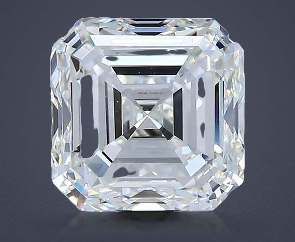 3.01ct H VS1 Excellent Cut Asscher Diamond