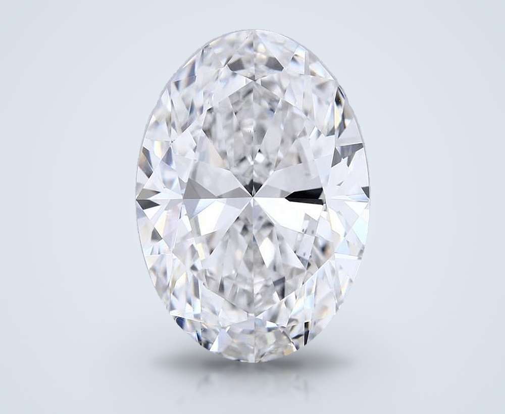 20.77ct E VVS2 Rare Carat Ideal Cut Oval Lab Grown Diamond