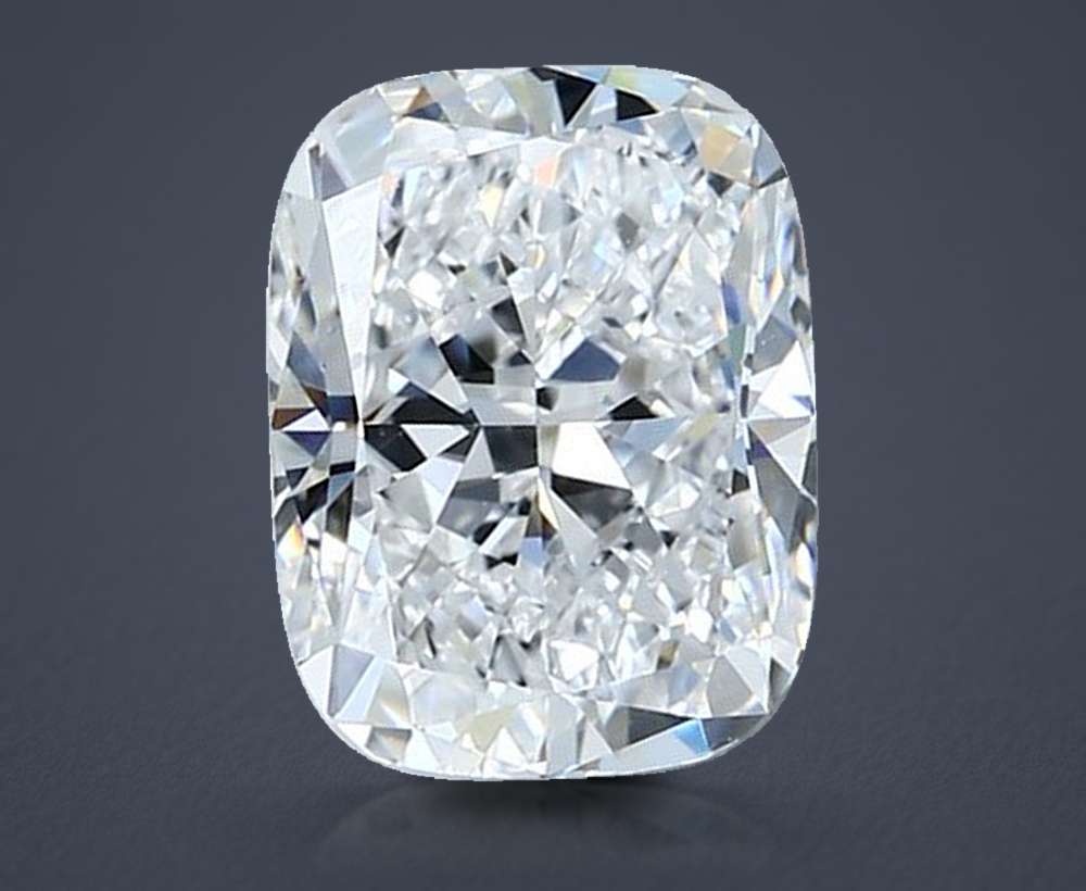 3.01ct D VS2 Very Good Cut Cushion Diamond