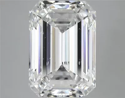 7.02ct E SI1 Rare Carat Ideal Cut Emerald Diamond