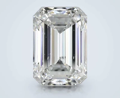 7.02ct E SI1 Rare Carat Ideal Cut Emerald Diamond