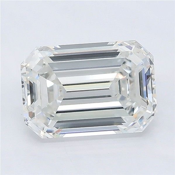 2.58ct F VVS2 Rare Carat Ideal Cut Emerald Lab Grown Diamond