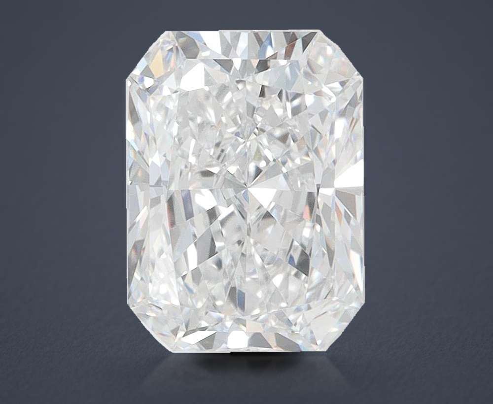 3.08ct D VVS2 Rare Carat Ideal Cut Radiant Lab Grown Diamond