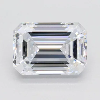 1.51ct F IF Rare Carat Ideal Cut Emerald Lab Grown Diamond