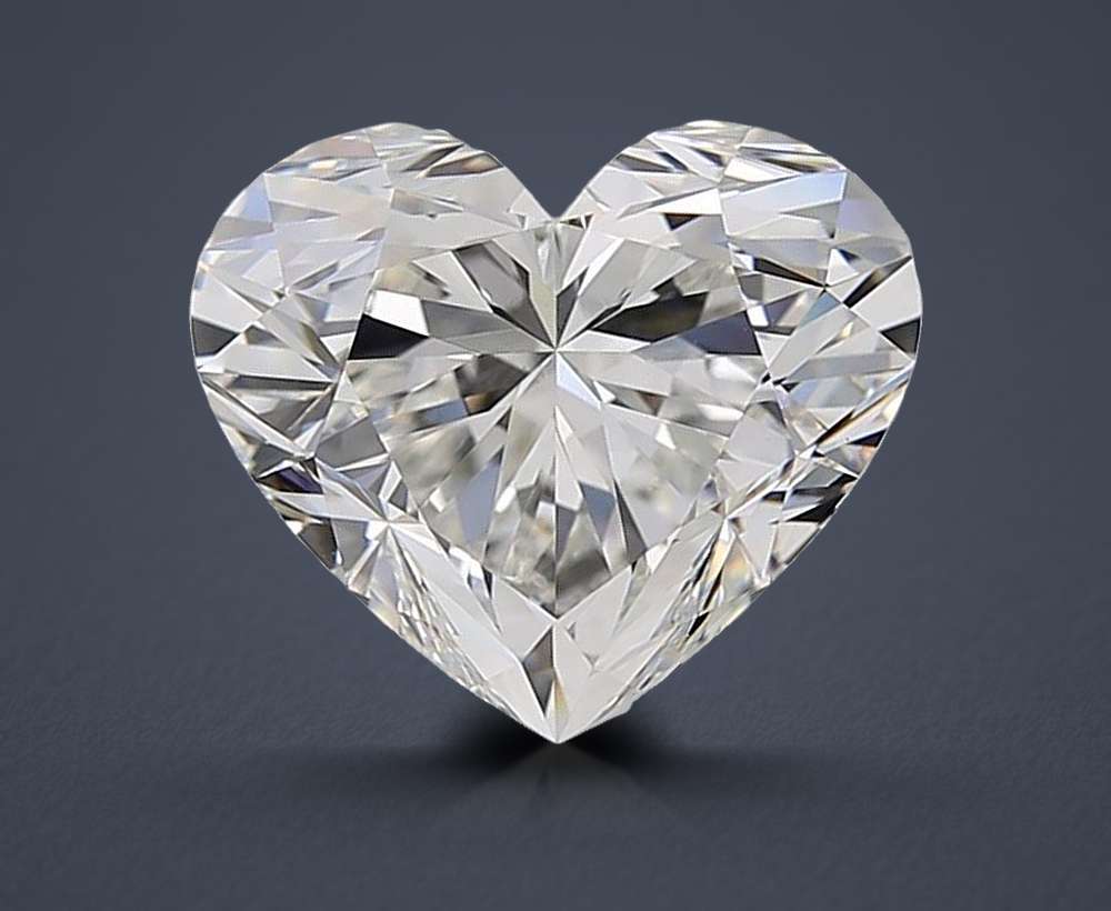 4.19ct H VS2 Rare Carat Ideal Cut Heart Diamond