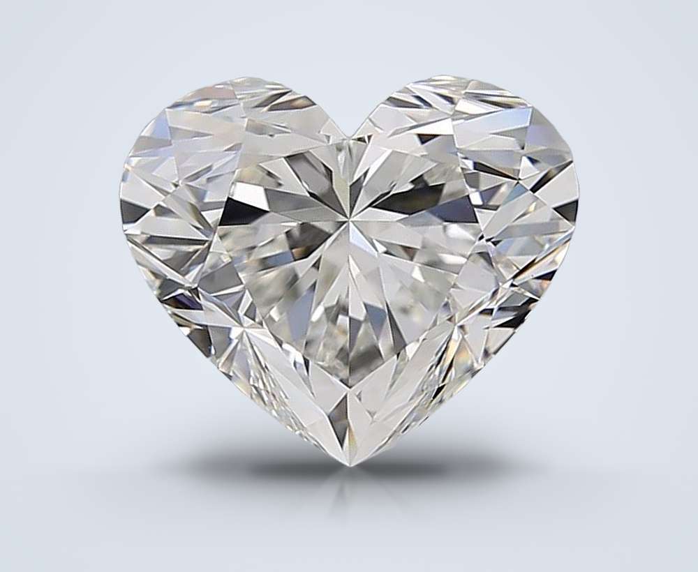 4.19ct H VS2 Rare Carat Ideal Cut Heart Diamond