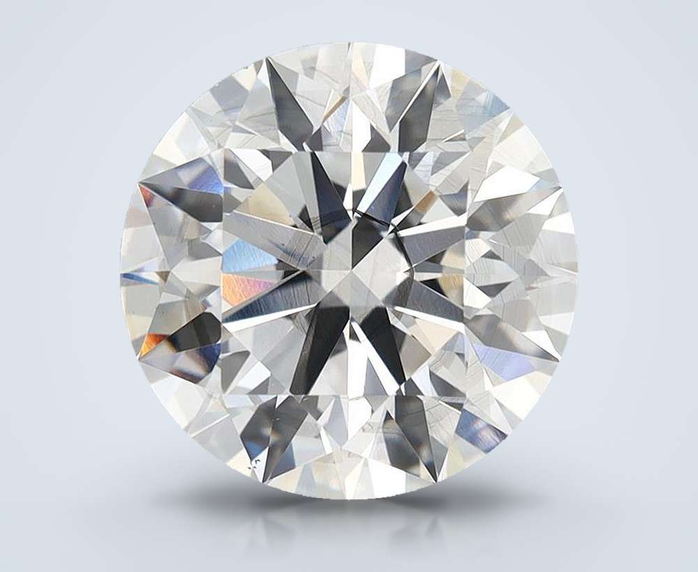 5.02ct F SI1 Rare Carat Ideal Cut Round Lab Grown Diamond
