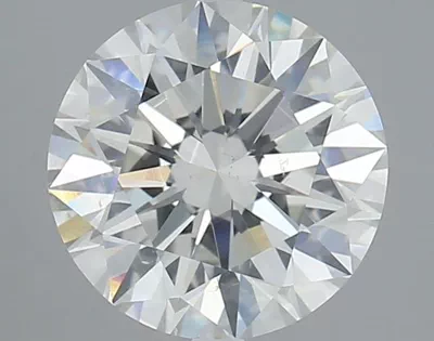 3.04ct I SI2 Rare Carat Ideal Cut Round Diamond