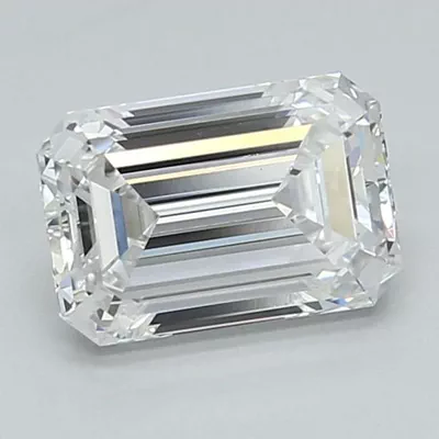 1.39ct D VVS2 Excellent Cut Emerald Lab Grown Diamond