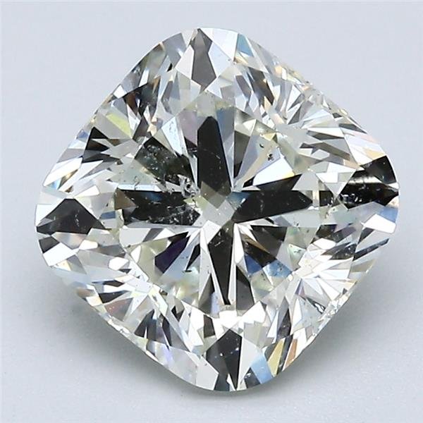 3.04ct K SI2 Rare Carat Ideal Cut Cushion Diamond
