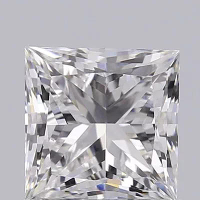 0.87ct D VVS2 Rare Carat Ideal Cut Princess Lab Grown Diamond