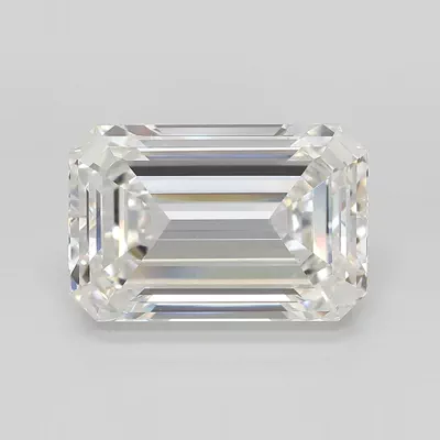 8.04ct F VVS2 Rare Carat Ideal Cut Emerald Lab Grown Diamond