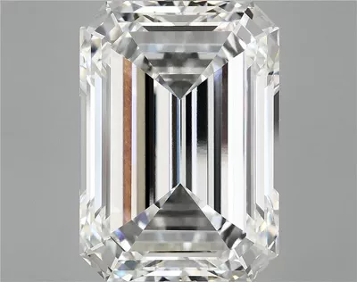 15.38ct F VVS2 Rare Carat Ideal Cut Emerald Lab Grown Diamond