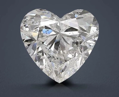 3.00ct H SI2 Rare Carat Ideal Cut Heart Diamond