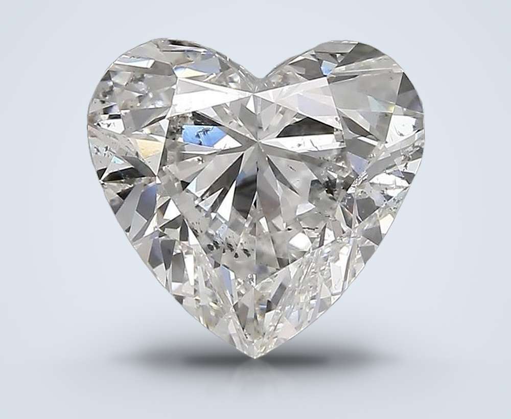 3.00ct H SI2 Rare Carat Ideal Cut Heart Diamond