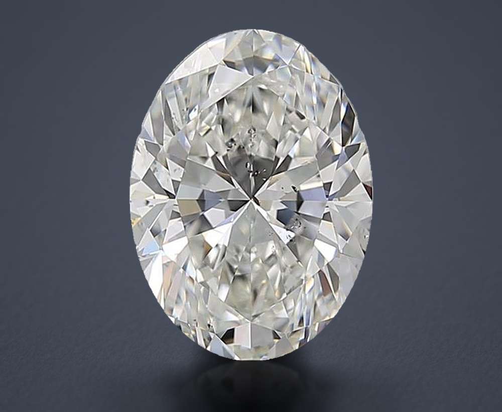 3.06ct G SI2 Rare Carat Ideal Cut Oval Diamond
