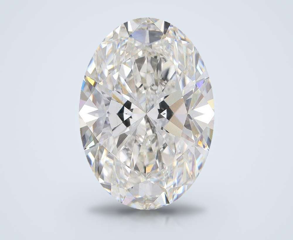 11.48ct H VS2 Rare Carat Ideal Cut Oval Lab Grown Diamond