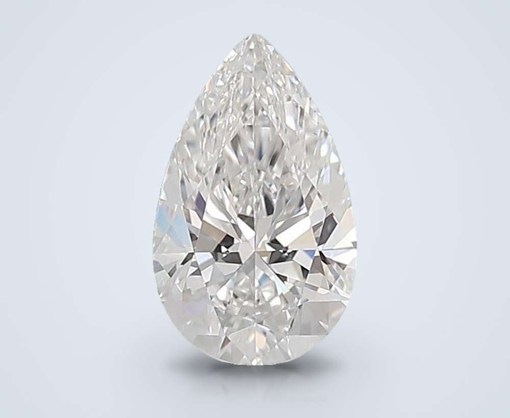 1.34ct E VVS1 Rare Carat Ideal Cut Pear Lab Grown Diamond