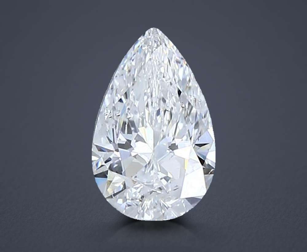 0.90ct D SI2 Excellent Cut Pear Diamond