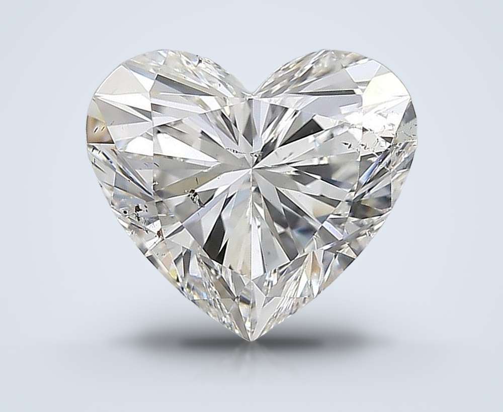 3.01ct G SI2 Rare Carat Ideal Cut Heart Diamond