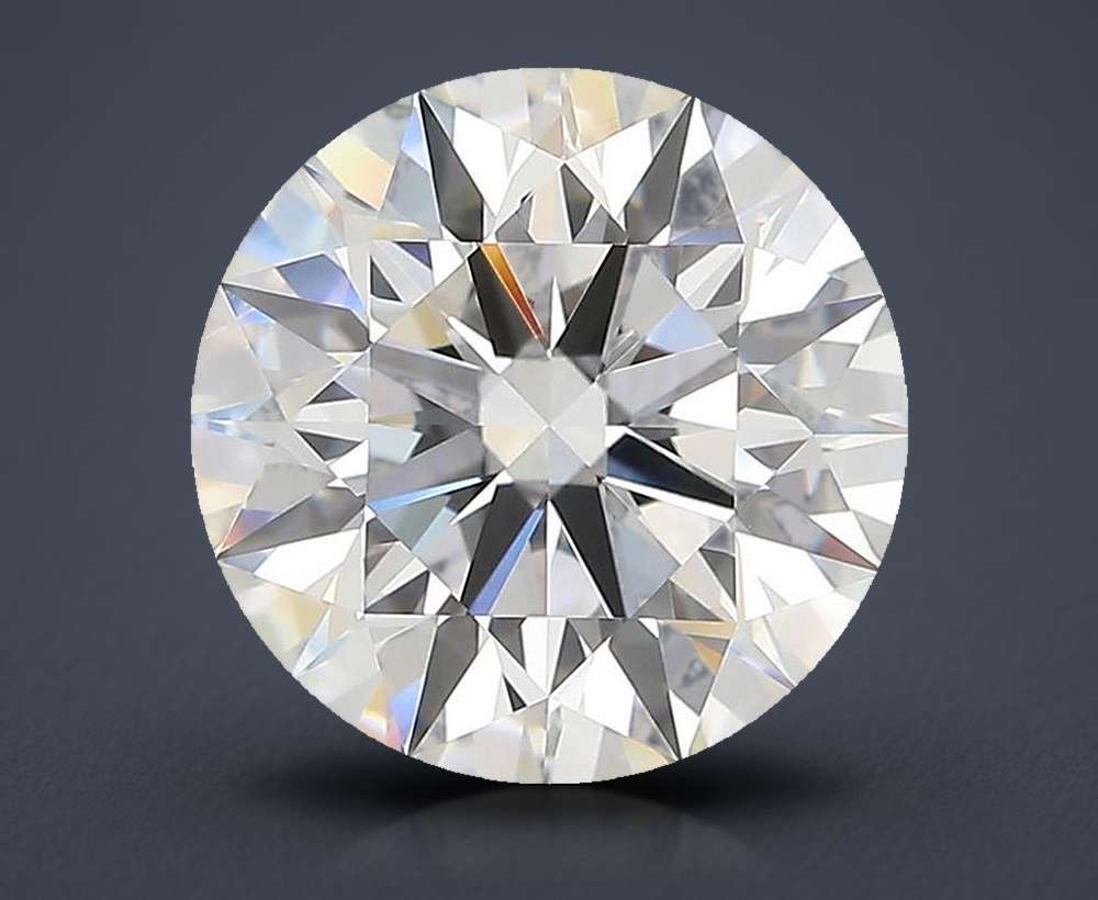 3.69ct F VVS2 Rare Carat Ideal Cut Round Diamond