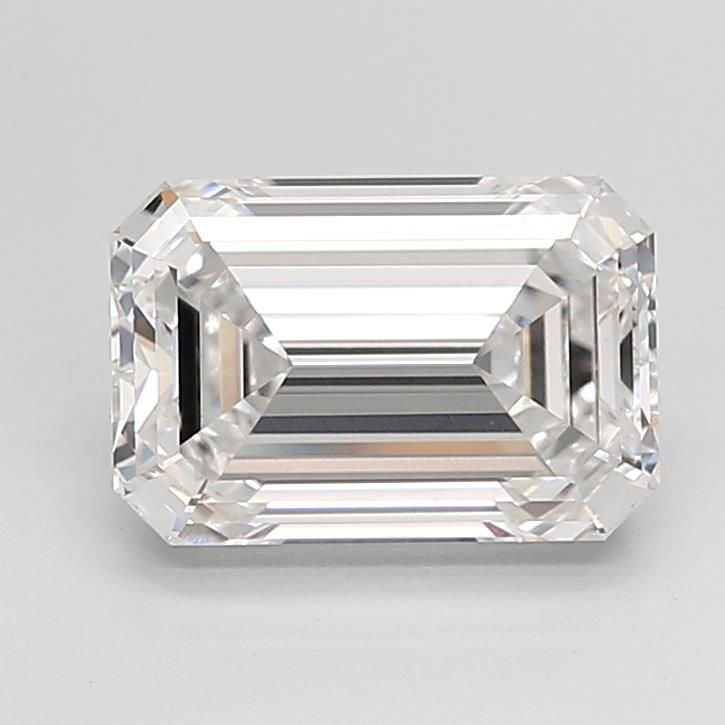 3.09ct E VS1 Rare Carat Ideal Cut Emerald Lab Grown Diamond