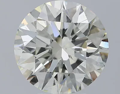 5.01ct K SI2 Rare Carat Ideal Cut Round Diamond