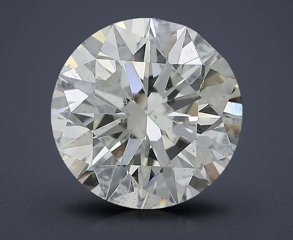 5.01ct K SI2 Rare Carat Ideal Cut Round Diamond