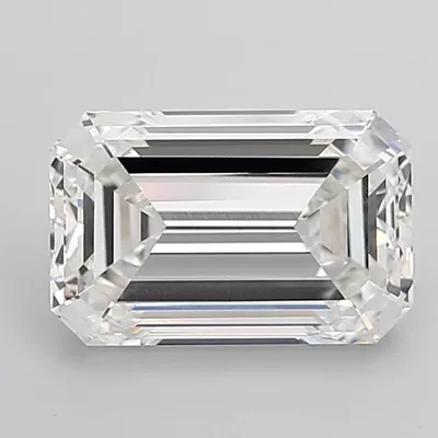 10.05ct F VVS2 Excellent Cut Emerald Lab Grown Diamond